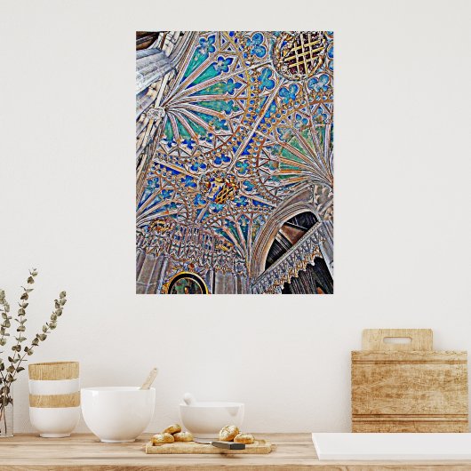 Cathedraal Ceiling Poster (Keuken)