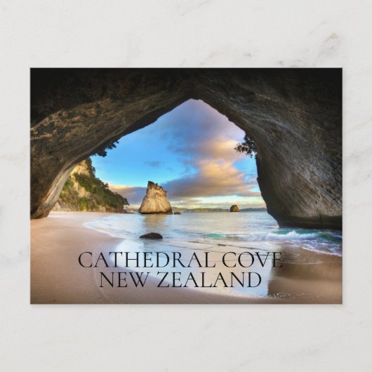 "Cathedraal Cove, New Zealand" Travel Briefkaart (Voorkant)