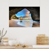 Cathedraal Cove Serene Beach Poster (Keuken)