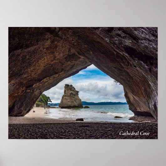 Cathedraal Cove, Te Whanganui-A-Hei Marine Reserve Poster (Voorkant)