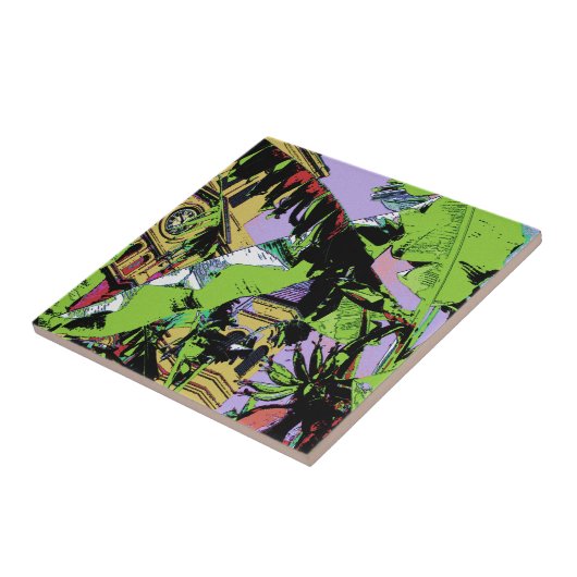 Cathedraal en Banana Trees Tegeltje (Zijkant)