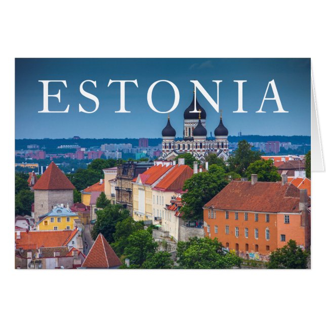 Cathedraal en Cityscape | Estland (Voorkant Horizontaal)