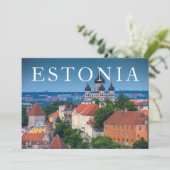Cathedraal en Cityscape | Estland Bedankkaart (Staand voorkant)