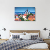 Cathedraal en Cityscape | Estland Canvas Afdruk (Insitu (Slaapkamer))