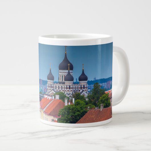 Cathedraal en Cityscape | Estland Grote Koffiekop (Voorkant rechts)