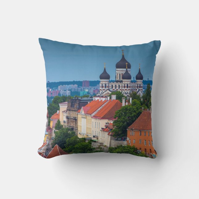 Cathedraal en Cityscape | Estland Kussen (Voorkant)