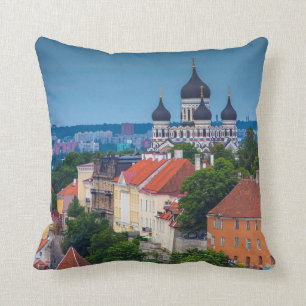 Cathedraal en Cityscape Estland Kussen