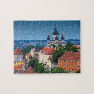 Cathedraal en Cityscape Estland Legpuzzel