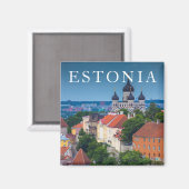 Cathedraal en Cityscape | Estland Magneet (Voorkant / Achterkant)