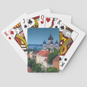 Cathedraal en Cityscape   Estland Pokerkaarten