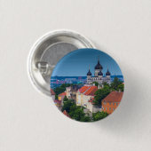 Cathedraal en Cityscape | Estland Ronde Button 3,2 Cm (Voorkant /achterkant)