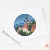 Cathedraal en Cityscape | Estland Ronde Sticker (Envelop)