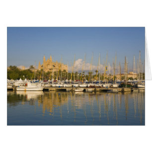 Cathedraal en marina, Palma, Mallorca, Spanje