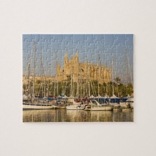 Cathedraal en marina, Palma, Mallorca, Spanje 2 Legpuzzel (Horizontaal)