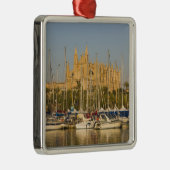 Cathedraal en marina, Palma, Mallorca, Spanje 2 Metalen Ornament (Rechts)