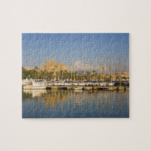 Cathedraal en marina, Palma, Mallorca, Spanje Legpuzzel (Horizontaal)