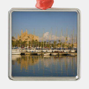 Cathedraal en marina, Palma, Mallorca, Spanje Metalen Ornament