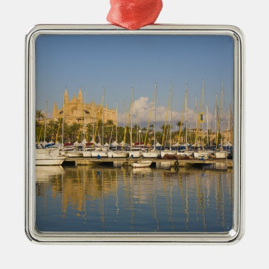 Cathedraal en marina, Palma, Mallorca, Spanje Metalen Ornament (Voorkant)
