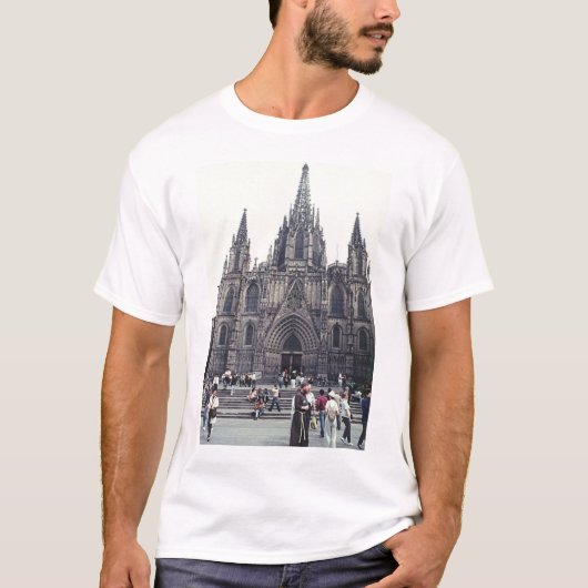 Cathedraal in Barcelona T-shirt (Voorkant)