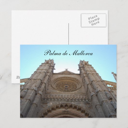 Cathedraal in het Briefkaart Palma de Mallorca (Voorkant / Achterkant)