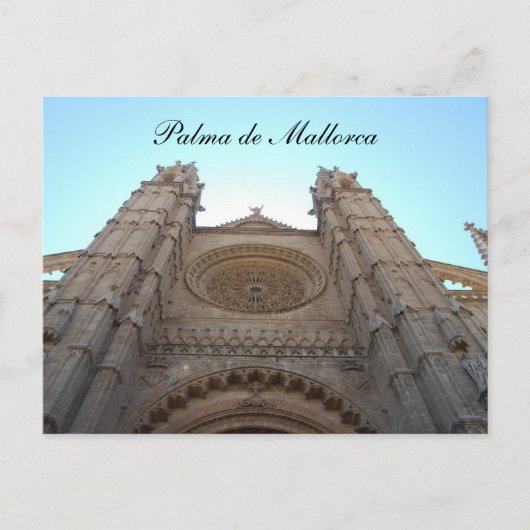 Cathedraal in het Briefkaart Palma de Mallorca (Voorkant)