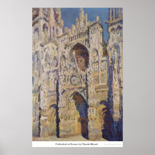 Cathedraal in Rouen door Claude Monet Poster (Voorkant)