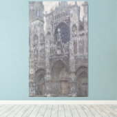 Cathedraal in Rouen Portal Grey Weather door Monet Canvas Afdruk (Insitu (Houten vloer))
