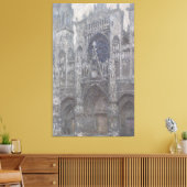 Cathedraal in Rouen Portal Grey Weather door Monet Canvas Afdruk (Insitu (Woonkamer))