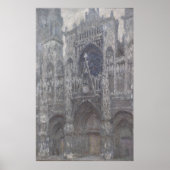 Cathedraal in Rouen Portal Grey Weather door Monet Poster (Voorkant)
