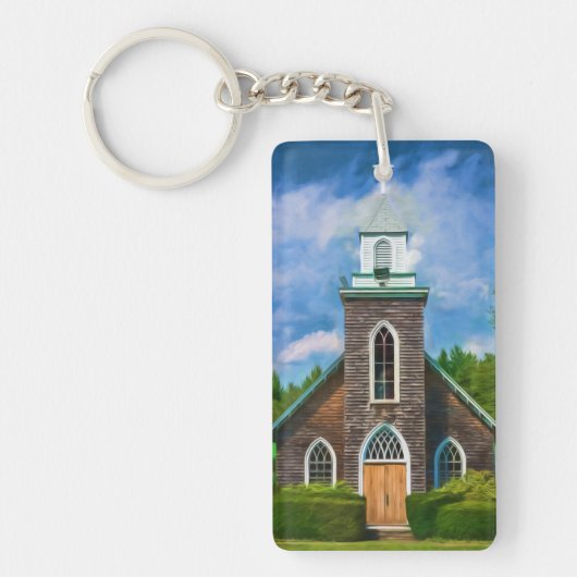Cathedraal kamp Acrylische Sleutelhanger (Voorkant)