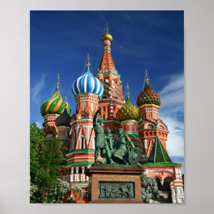 Cathedraal Moskva, Rusland Poster
