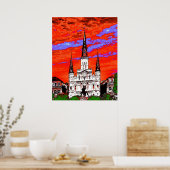 Cathedraal, New Orleans, Fauvist Colors Poster (Keuken)