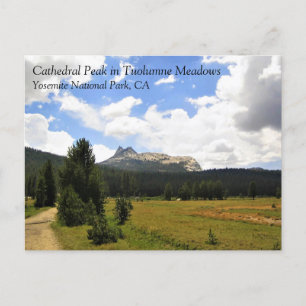 Cathedraal Peak in Tuolumne Meadows, Yosemite, CA  Briefkaart