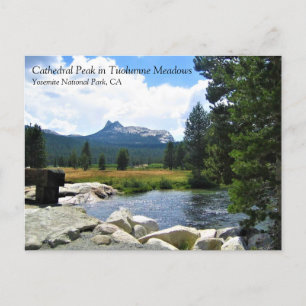 Cathedraal Peak in Tuolumne Meadows, Yosemite, CA  Briefkaart
