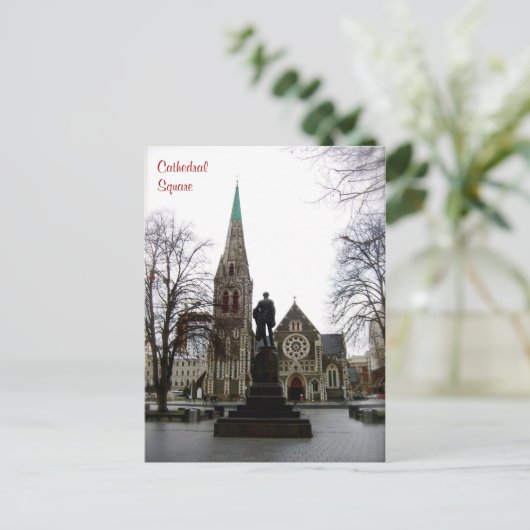 Cathedraal plein briefkaart (Staand voorkant)