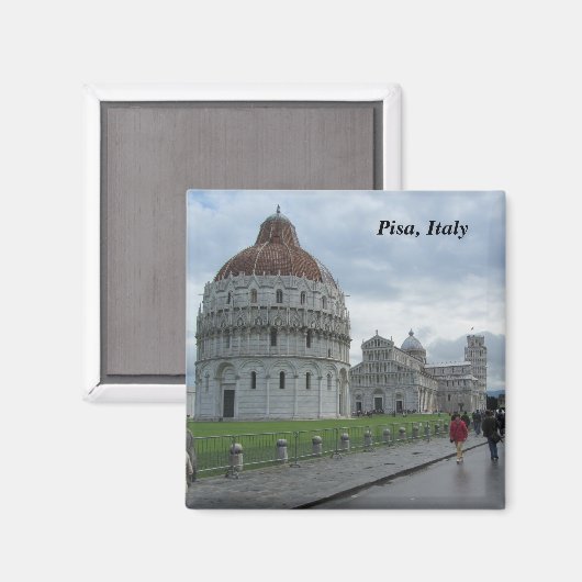Cathedraal plein in Pisa, Italië Magneet (Voorkant / Achterkant)