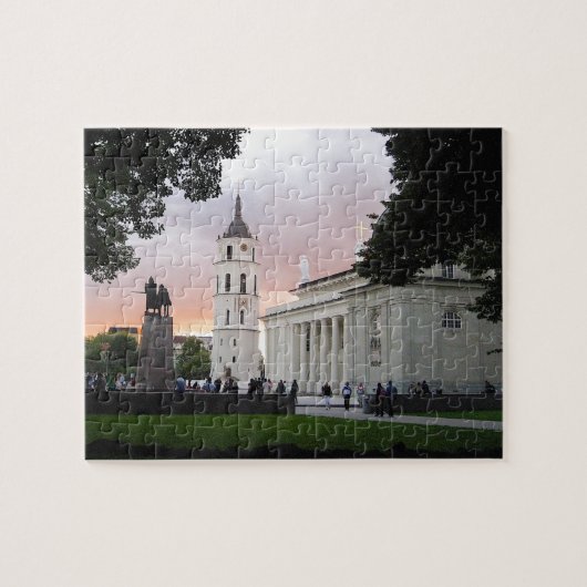 Cathedraal plein in Vilnius, LITOUWEN — Legpuzzel (Horizontaal)