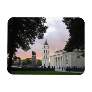 Cathedraal plein in Vilnius, LITOUWEN — Magneet