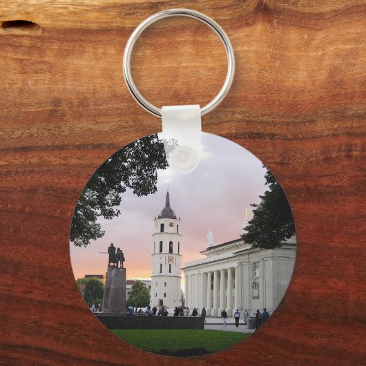 Cathedraal plein in Vilnius, LITOUWEN — Sleutelhanger (Voorkant)