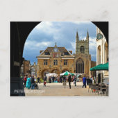 Cathedraal plein van Peterborough Briefkaart (Voorkant)