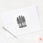 Cathedraal Ring (kustmammoetschets) Ronde Sticker (Envelop)