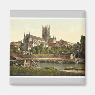 Cathedraal, S. W., Worcester, Engeland, zeldzame P Magneet