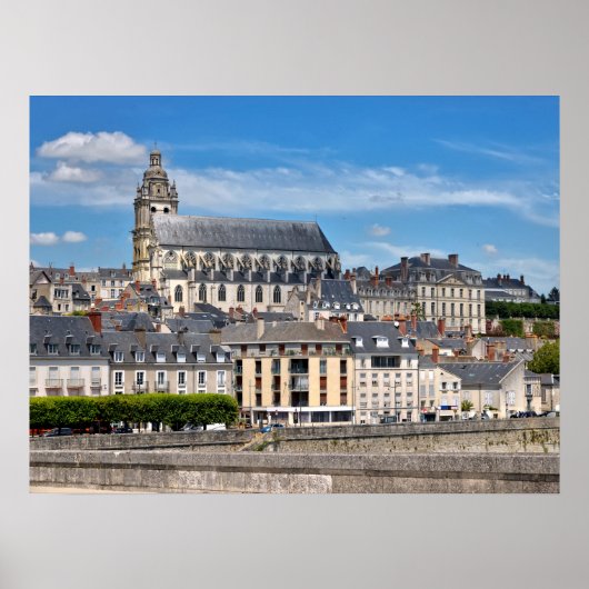 Cathedraal Saint Louis bij Blois in het Franse Bri Poster (Voorkant)