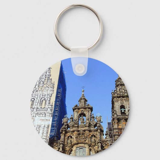 Cathedraal, Santiago de Compostela, Spanje Sleutelhanger (Voorkant)
