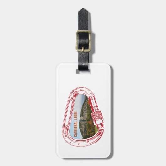 Cathedraal-schuin klimmen Carabiner Bagagelabel (Voorkant verticaal)