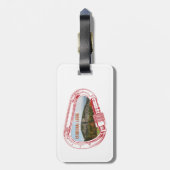 Cathedraal-schuin klimmen Carabiner Bagagelabel (Achterkant verticaal)