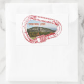 Cathedraal-schuin klimmen Carabiner Rechthoekige Sticker (Tas)