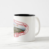 Cathedraal-schuin klimmen Carabiner Tweekleurige Koffiemok (Voorkant rechts)