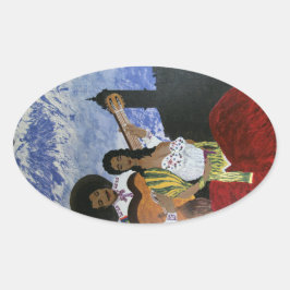 Cathedraal serenade ovale sticker