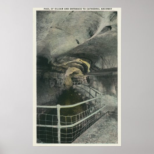 Cathedraal Uitzicht van de pool Siloam Poster (Voorkant)
